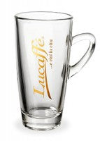 Glass with handle for latte macchiato
